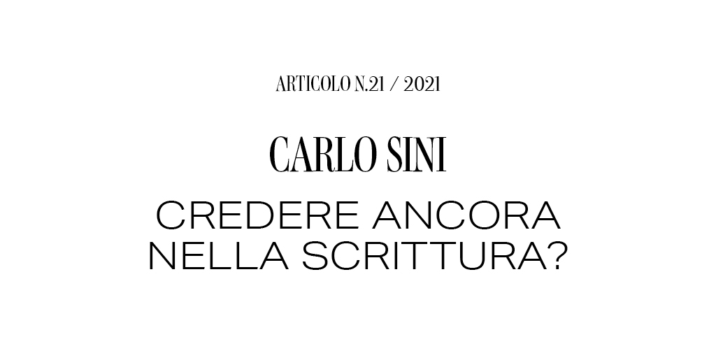 Credere ancora nella scrittura? The Italian Review